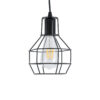 LEDTM® CAGE 01017 Vintage Κρεμαστό Φωτιστικό Οροφής με Ντουί 1 x E27 AC 220-240V IP20 - Μαύρο - Μ15 x Π15 x Υ20cm - Image 5