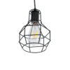 LEDTM® CAGE 01017 Vintage Κρεμαστό Φωτιστικό Οροφής με Ντουί 1 x E27 AC 220-240V IP20 - Μαύρο - Μ15 x Π15 x Υ20cm - Image 6