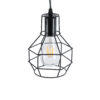 LEDTM® CAGE 01017 Vintage Κρεμαστό Φωτιστικό Οροφής με Ντουί 1 x E27 AC 220-240V IP20 - Μαύρο - Μ15 x Π15 x Υ20cm - Image 7