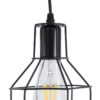 LEDTM® CAGE 01017 Vintage Κρεμαστό Φωτιστικό Οροφής με Ντουί 1 x E27 AC 220-240V IP20 - Μαύρο - Μ15 x Π15 x Υ20cm - Image 8