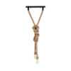 LEDTM® ROPE 01019 Boho Κρεμαστό Φωτιστικό Οροφής με Ντουί 2 x E27 AC 220-240V IP20 - Μπεζ - Μ38 x Π3.5 x Υ200cm - Image 3