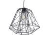 LEDTM® GRID 01022 Vintage Κρεμαστό Φωτιστικό Οροφής με Ντουί 1 x E27 AC 220-240V IP20 - Μαύρο - Μ40 x Π40 x Υ33cm - Image 2