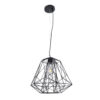 LEDTM® GRID 01022 Vintage Κρεμαστό Φωτιστικό Οροφής με Ντουί 1 x E27 AC 220-240V IP20 - Μαύρο - Μ40 x Π40 x Υ33cm - Image 4