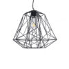 LEDTM® GRID 01022 Vintage Κρεμαστό Φωτιστικό Οροφής με Ντουί 1 x E27 AC 220-240V IP20 - Μαύρο - Μ40 x Π40 x Υ33cm - Image 5