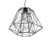 LEDTM® GRID 01022 Vintage Κρεμαστό Φωτιστικό Οροφής με Ντουί 1 x E27 AC 220-240V IP20 - Μαύρο - Μ40 x Π40 x Υ33cm - Image 6
