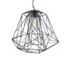 LEDTM® GRID 01022 Vintage Κρεμαστό Φωτιστικό Οροφής με Ντουί 1 x E27 AC 220-240V IP20 - Μαύρο - Μ40 x Π40 x Υ33cm - Image 7