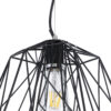 LEDTM® GRID 01022 Vintage Κρεμαστό Φωτιστικό Οροφής με Ντουί 1 x E27 AC 220-240V IP20 - Μαύρο - Μ40 x Π40 x Υ33cm - Image 8