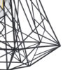 LEDTM® GRID 01022 Vintage Κρεμαστό Φωτιστικό Οροφής με Ντουί 1 x E27 AC 220-240V IP20 - Μαύρο - Μ40 x Π40 x Υ33cm - Image 9