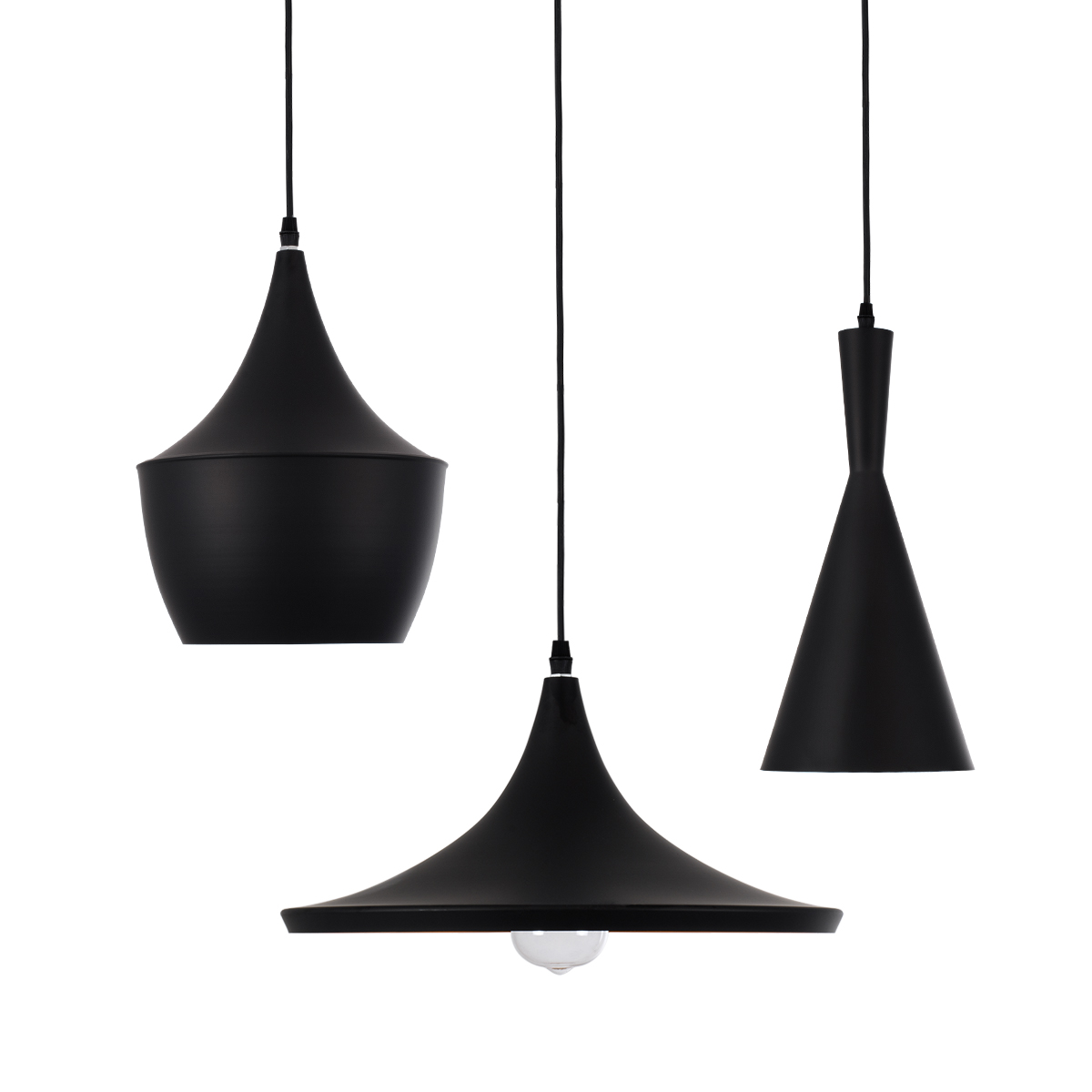 LEDTM® SHANGHAI 01025 Μοντέρνο Κρεμαστό Φωτιστικό Οροφής με Ντουί 3 x E27 AC 220-240V IP20 - Μαύρο & Χρυσό - Μ79.5 x Π79.5 x Υ38cm - Σετ 3 Τεμαχίων - Image 7
