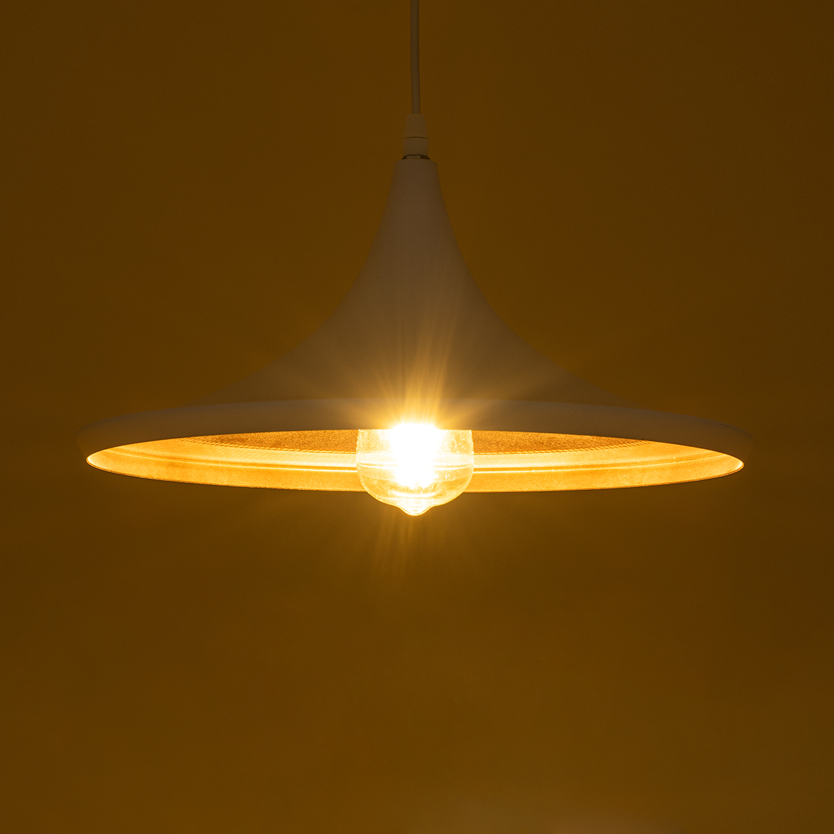 LEDTM® SHANGHAI 01026 Μοντέρνο Κρεμαστό Φωτιστικό Οροφής με Ντουί 3 x E27 AC 220-240V IP20 - Λευκό & Χρυσό - Μ79.5 x Π79.5 x Υ38cm - Σετ 3 Τεμαχίων - Image 5