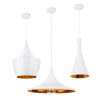 LEDTM® SHANGHAI 01026 Μοντέρνο Κρεμαστό Φωτιστικό Οροφής με Ντουί 3 x E27 AC 220-240V IP20 - Λευκό & Χρυσό - Μ79.5 x Π79.5 x Υ38cm - Σετ 3 Τεμαχίων - Image 6