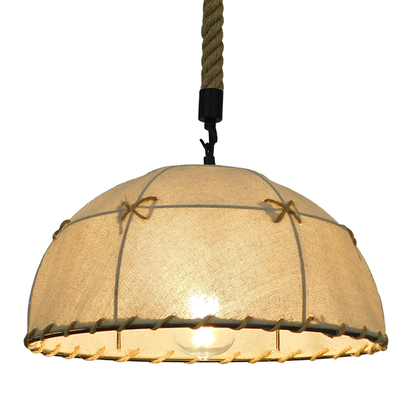 LEDTM® ANTOINETTE 01028 Vintage Κρεμαστό Φωτιστικό Οροφής με Ντουί 1 x E27 AC 220-240V IP20 - Μπεζ - Μ35 x Π35 x Υ20cm - Image 2