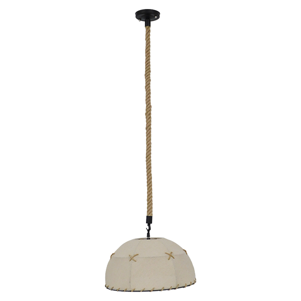 LEDTM® ANTOINETTE 01028 Vintage Κρεμαστό Φωτιστικό Οροφής με Ντουί 1 x E27 AC 220-240V IP20 - Μπεζ - Μ35 x Π35 x Υ20cm - Image 3