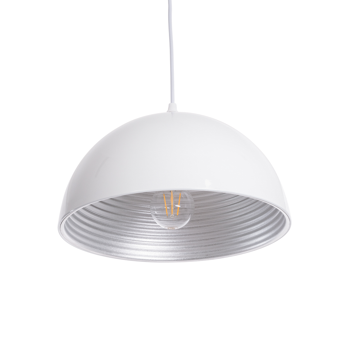 LEDTM® CHIME 01030 Μοντέρνο Κρεμαστό Φωτιστικό Οροφής με Ντουί 1 x E27 AC 220-240V IP20 - Λευκό - Μ30 x Π30 x Υ16cm - Image 7