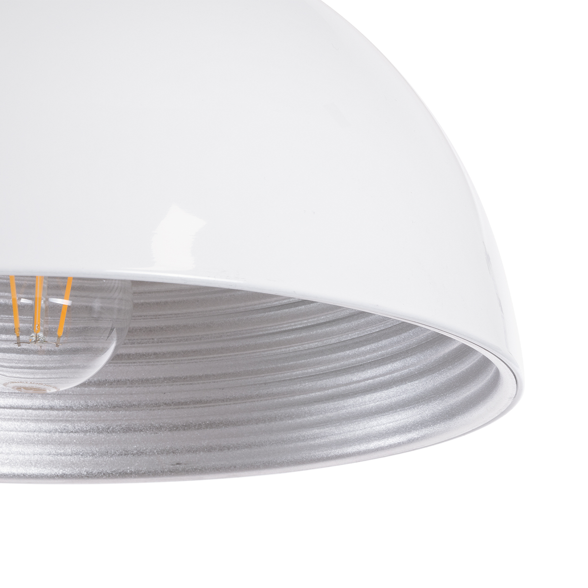 LEDTM® CHIME 01030 Μοντέρνο Κρεμαστό Φωτιστικό Οροφής με Ντουί 1 x E27 AC 220-240V IP20 - Λευκό - Μ30 x Π30 x Υ16cm - Image 9