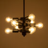 LEDTM® DELIR 01035 Μοντέρνο Φωτιστικό Οροφής με Ντουί 9 x E27 AC 220-240V IP20 - Μαύρο - Μ24 x Π24 x Υ23cm - Image 3