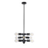 LEDTM® DELIR 01035 Μοντέρνο Φωτιστικό Οροφής με Ντουί 9 x E27 AC 220-240V IP20 - Μαύρο - Μ24 x Π24 x Υ23cm - Image 4