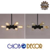 LEDTM® CONFOR 01036 Μοντέρνο Φωτιστικό Οροφής με Ντουί 6 x E27 AC 220-240V IP20 - Μαύρο - Μ24 x Π24 x Υ8cm - Image 4
