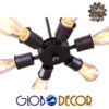 LEDTM® CONFOR 01036 Μοντέρνο Φωτιστικό Οροφής με Ντουί 6 x E27 AC 220-240V IP20 - Μαύρο - Μ24 x Π24 x Υ8cm - Image 5