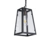 LEDTM® LIMA 01040 Vintage Κρεμαστό Φωτιστικό Οροφής με Ντουί 1 x E27 AC 220-240V IP20 - Μαύρο & Διάφανο - Μ17 x Π14 x Υ26cm - Image 2