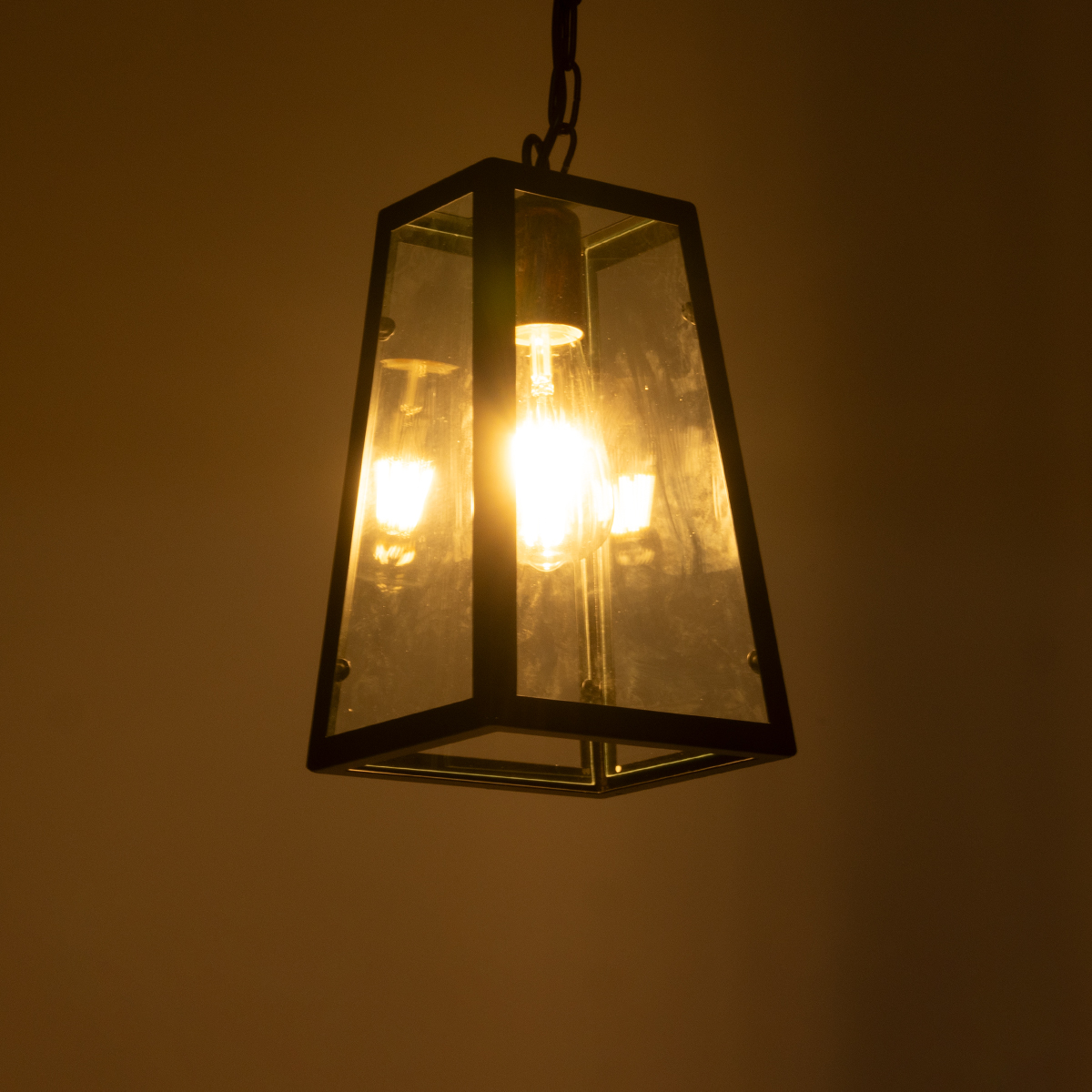 LEDTM® LIMA 01040 Vintage Κρεμαστό Φωτιστικό Οροφής με Ντουί 1 x E27 AC 220-240V IP20 - Μαύρο & Διάφανο - Μ17 x Π14 x Υ26cm - Image 3