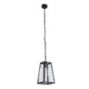 LEDTM® LIMA 01040 Vintage Κρεμαστό Φωτιστικό Οροφής με Ντουί 1 x E27 AC 220-240V IP20 - Μαύρο & Διάφανο - Μ17 x Π14 x Υ26cm - Image 4