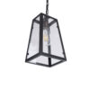 LEDTM® LIMA 01040 Vintage Κρεμαστό Φωτιστικό Οροφής με Ντουί 1 x E27 AC 220-240V IP20 - Μαύρο & Διάφανο - Μ17 x Π14 x Υ26cm - Image 6
