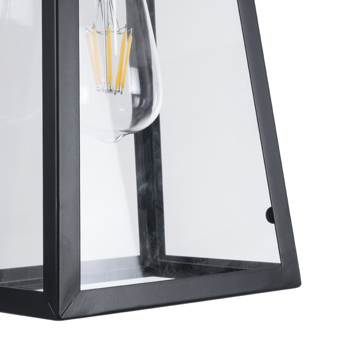 LEDTM® LIMA 01040 Vintage Κρεμαστό Φωτιστικό Οροφής με Ντουί 1 x E27 AC 220-240V IP20 - Μαύρο & Διάφανο - Μ17 x Π14 x Υ26cm - Image 9