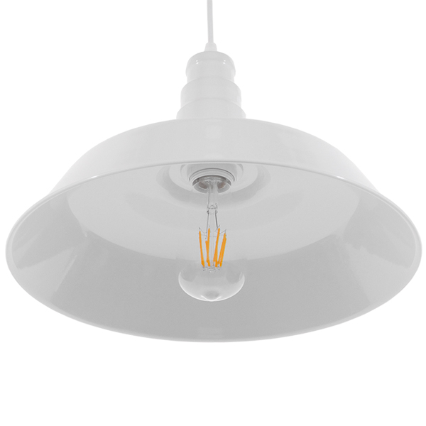 LEDTM® RAY 01043 Vintage Κρεμαστό Φωτιστικό Οροφής με Ντουί 1 x E27 AC 220-240V IP20 - Λευκό - Μ36 x Π36 x Υ25cm - Image 5