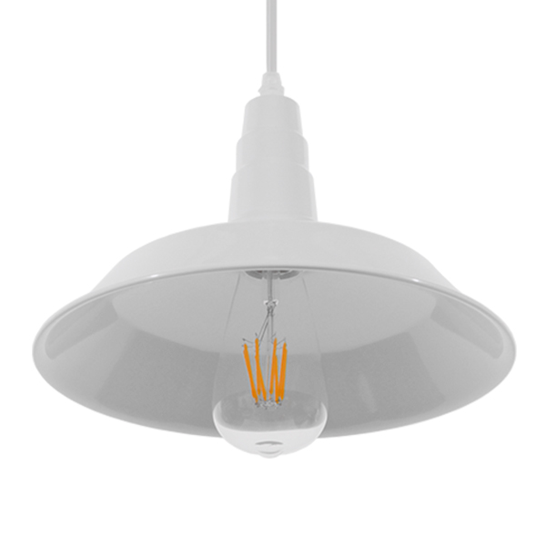 LEDTM® RAY 01044 Vintage Κρεμαστό Φωτιστικό Οροφής με Ντουί 1 x E27 AC 220-240V IP20 - Λευκό - Μ26 x Π26 x Υ25cm - Image 5