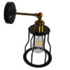 LEDTM® CATEL 01054 Vintage Φωτιστικό Τοίχου - Απλίκα με Ντουί 1 x E27 AC 220-240V IP20 - Μαύρο & Χρυσό - Μ15 x Π26 x Υ31cm - Image 3