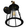 LEDTM® CATEL 01054 Vintage Φωτιστικό Τοίχου - Απλίκα με Ντουί 1 x E27 AC 220-240V IP20 - Μαύρο & Χρυσό - Μ15 x Π26 x Υ31cm - Image 4