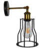 LEDTM® CATEL 01054 Vintage Φωτιστικό Τοίχου - Απλίκα με Ντουί 1 x E27 AC 220-240V IP20 - Μαύρο & Χρυσό - Μ15 x Π26 x Υ31cm - Image 5