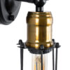 LEDTM® CATEL 01055 Vintage Φωτιστικό Τοίχου - Απλίκα με Ντουί 1 x E27 AC 220-240V IP20 - Μαύρο & Χρυσό - Μ11 x Π10.5 x Υ36cm - Image 6