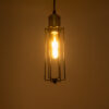 LEDTM® KLECE 01057 Vintage Κρεμαστό Φωτιστικό Οροφής με Ντουί 1 x E27 AC 220-240V IP20 - Μαύρο & Χρυσό - Μ8 x Π8 x Υ28cm - Image 3