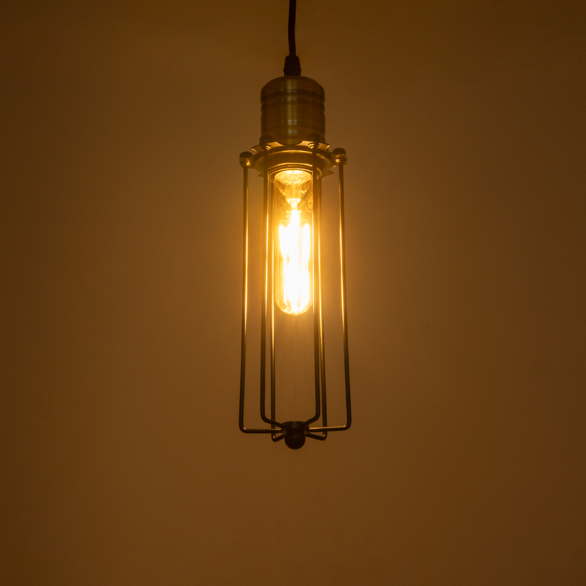 LEDTM® KLECE 01057 Vintage Κρεμαστό Φωτιστικό Οροφής με Ντουί 1 x E27 AC 220-240V IP20 - Μαύρο & Χρυσό - Μ8 x Π8 x Υ28cm - Image 3