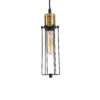 LEDTM® KLECE 01057 Vintage Κρεμαστό Φωτιστικό Οροφής με Ντουί 1 x E27 AC 220-240V IP20 - Μαύρο & Χρυσό - Μ8 x Π8 x Υ28cm - Image 5