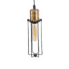 LEDTM® KLECE 01057 Vintage Κρεμαστό Φωτιστικό Οροφής με Ντουί 1 x E27 AC 220-240V IP20 - Μαύρο & Χρυσό - Μ8 x Π8 x Υ28cm - Image 7