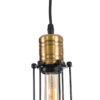 LEDTM® KLECE 01057 Vintage Κρεμαστό Φωτιστικό Οροφής με Ντουί 1 x E27 AC 220-240V IP20 - Μαύρο & Χρυσό - Μ8 x Π8 x Υ28cm - Image 8