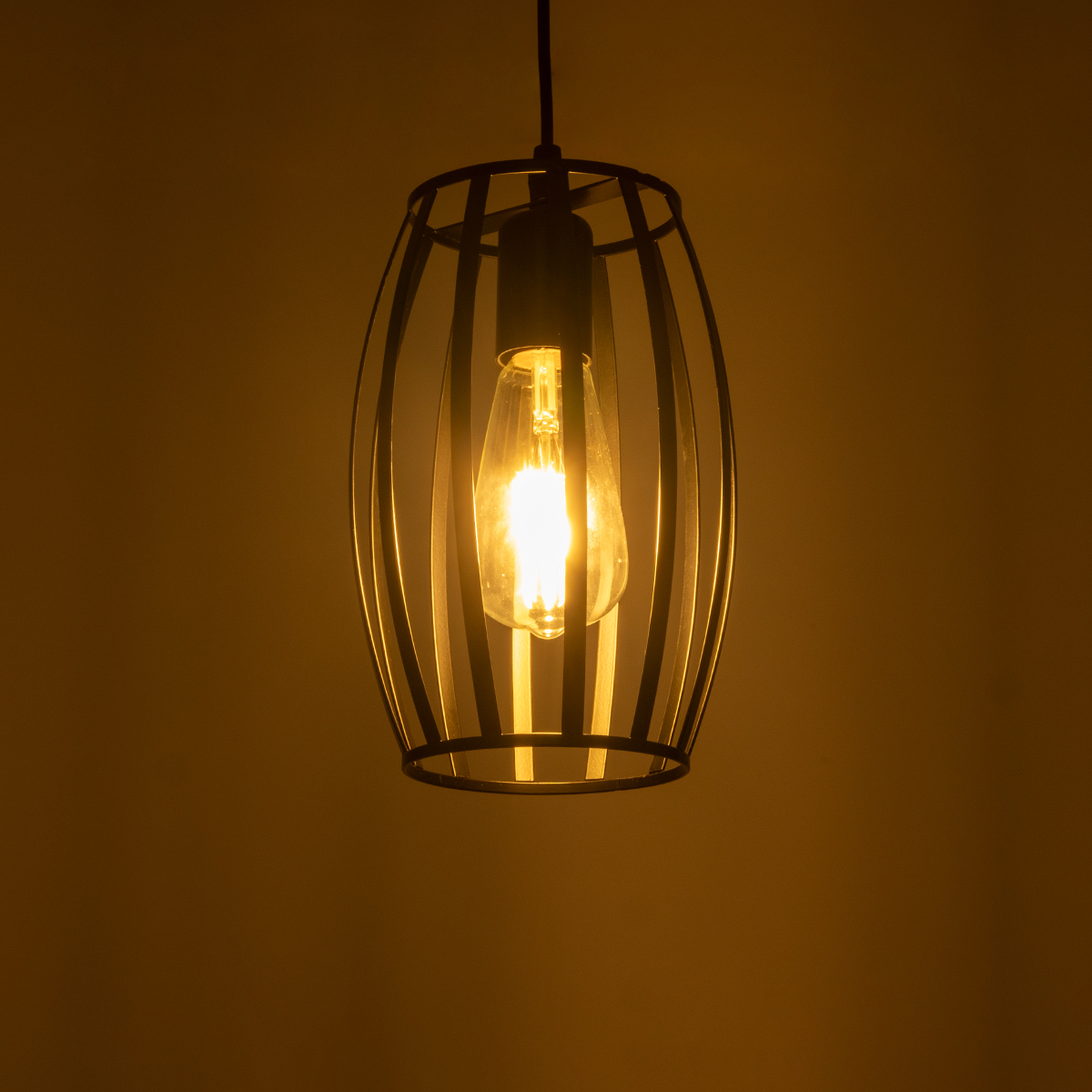 LEDTM® ZEBRA 01062 Μοντέρνο Κρεμαστό Φωτιστικό Οροφής με Ντουί 1 x E27 AC 220-240V IP20 - Μαύρο - Μ15 x Π15 x Υ24cm - Image 3