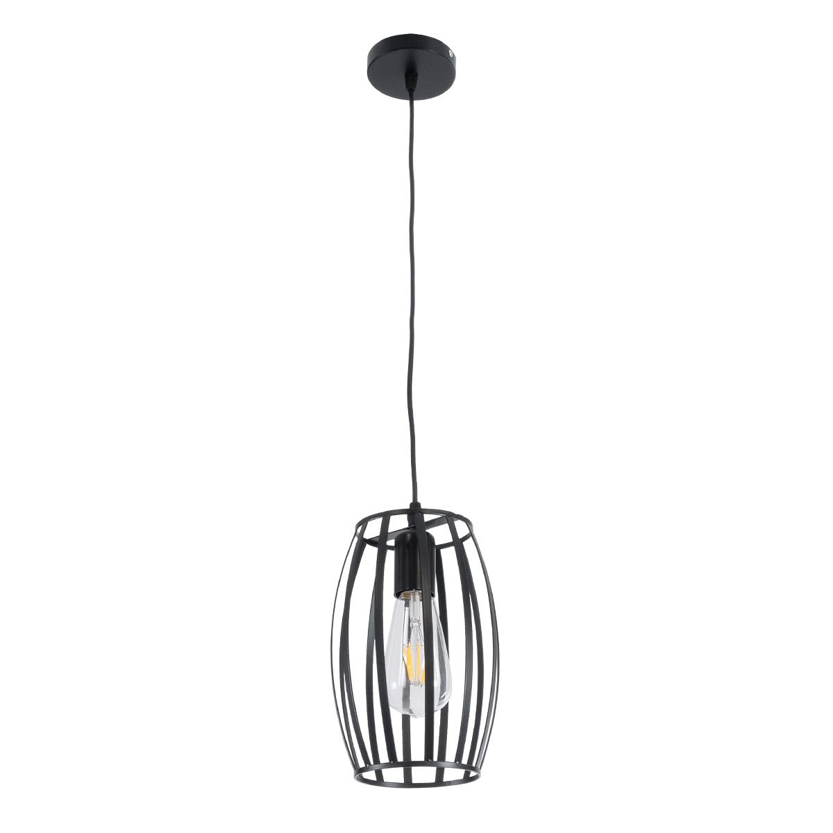 LEDTM® ZEBRA 01062 Μοντέρνο Κρεμαστό Φωτιστικό Οροφής με Ντουί 1 x E27 AC 220-240V IP20 - Μαύρο - Μ15 x Π15 x Υ24cm - Image 4