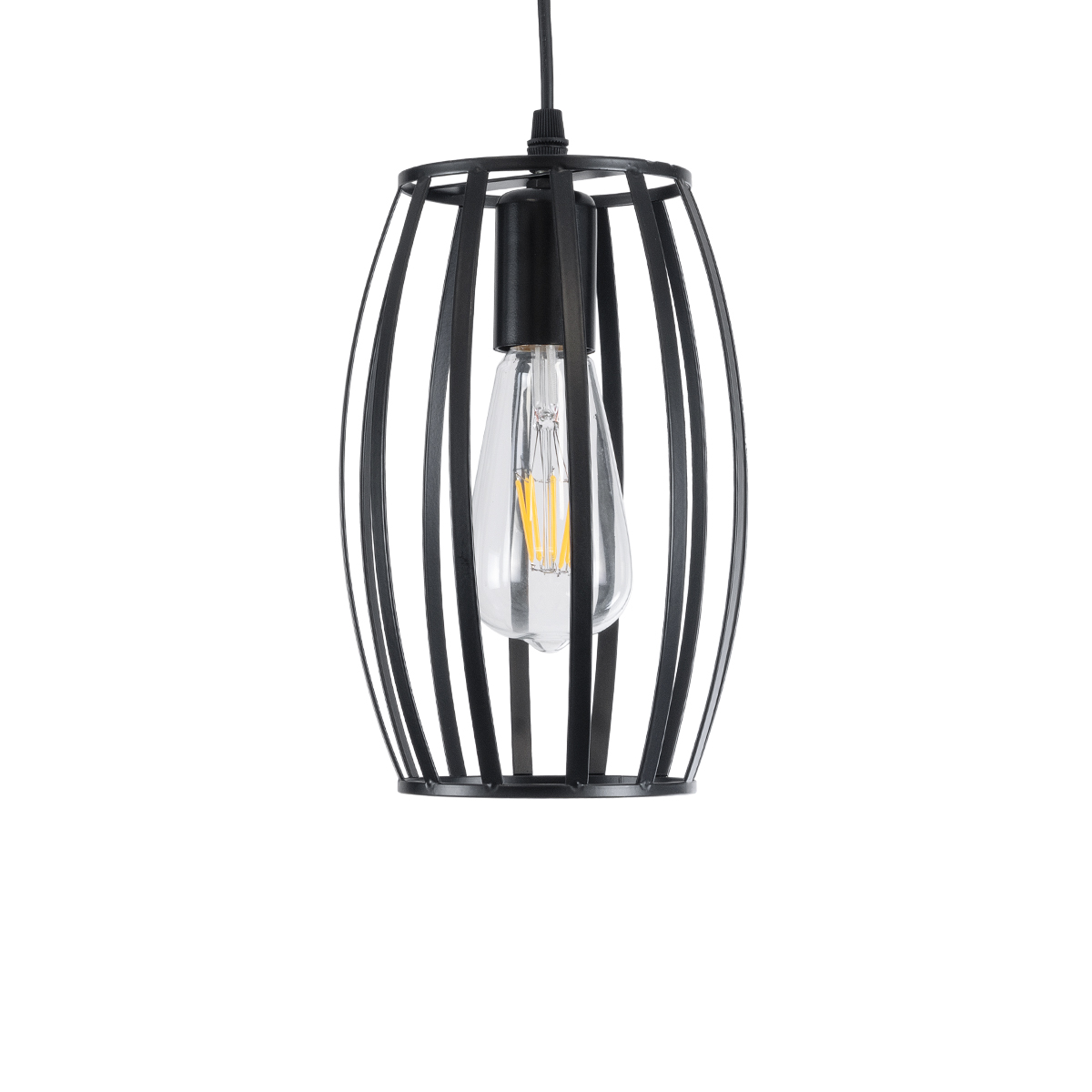LEDTM® ZEBRA 01062 Μοντέρνο Κρεμαστό Φωτιστικό Οροφής με Ντουί 1 x E27 AC 220-240V IP20 - Μαύρο - Μ15 x Π15 x Υ24cm - Image 5