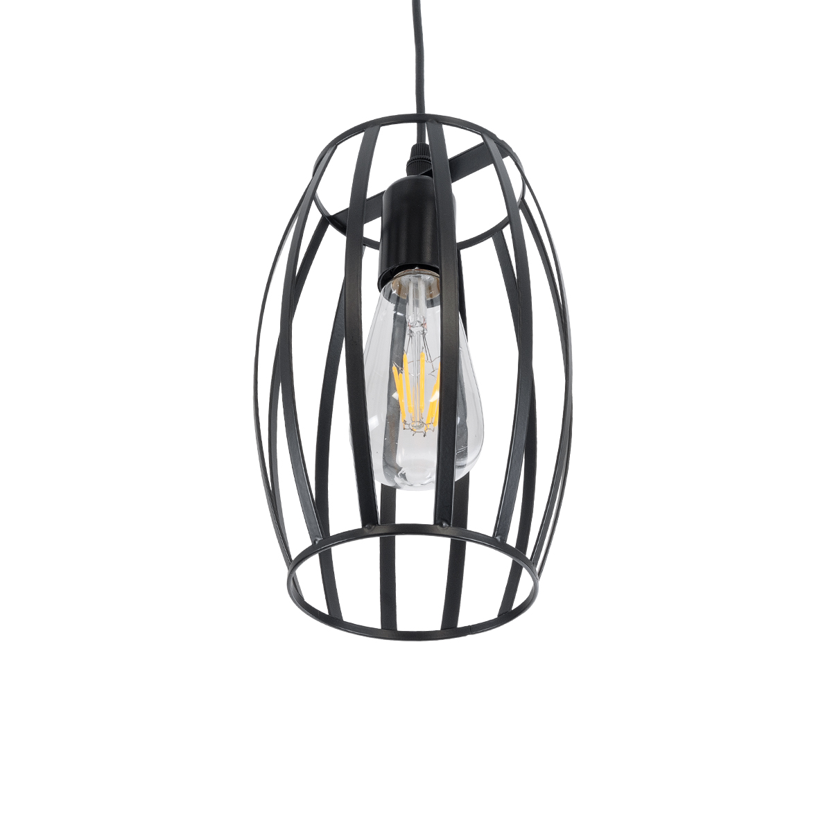 LEDTM® ZEBRA 01062 Μοντέρνο Κρεμαστό Φωτιστικό Οροφής με Ντουί 1 x E27 AC 220-240V IP20 - Μαύρο - Μ15 x Π15 x Υ24cm - Image 6