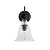 LEDTM® LILLY 01064 Vintage Φωτιστικό Τοίχου - Απλίκα με Ντουί 1 x E27 AC 220-240V IP20 - Μαύρο & Διάφανο - Μ38 x Π20 x Υ37cm - Image 4