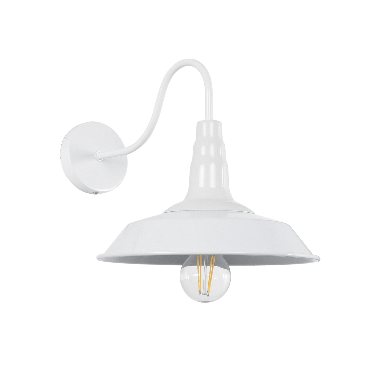 LEDTM® RAY 01066 Vintage Φωτιστικό Τοίχου - Απλίκα με Ντουί 1 x E27 AC 220-240V IP20 - Λευκό - Μ26 x Π37 x Υ32cm - Image 2