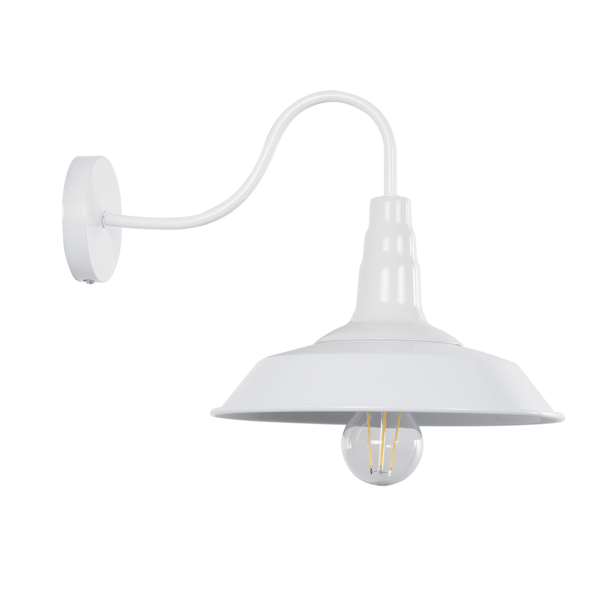 LEDTM® RAY 01066 Vintage Φωτιστικό Τοίχου - Απλίκα με Ντουί 1 x E27 AC 220-240V IP20 - Λευκό - Μ26 x Π37 x Υ32cm - Image 5