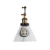 LEDTM® BINGLEY 01068 Vintage Φωτιστικό Τοίχου - Απλίκα με Ντουί 1 x E27 AC 220-240V IP20 - Διάφανο & Χρυσό - Μ18 x Π40 x Υ43cm - Image 4