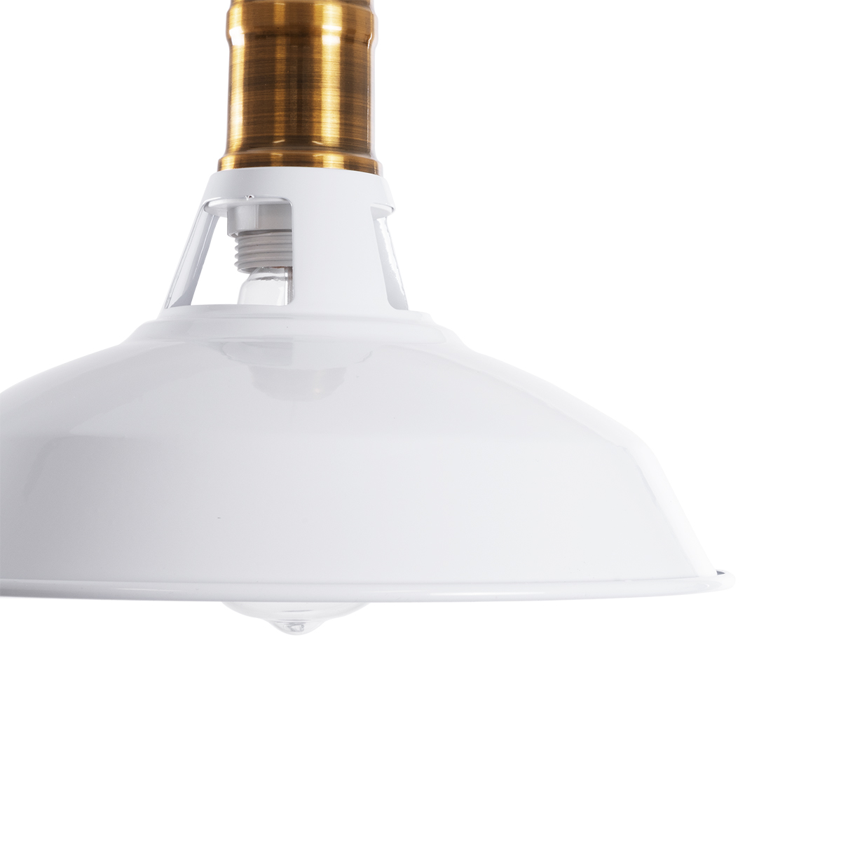 LEDTM® ANER 01072 Vintage Κρεμαστό Φωτιστικό Οροφής με Ντουί 1 x E27 AC 220-240V IP20 - Λευκό & Χρυσό - Μ27.5 x Π27.5 x Υ19cm - Image 9