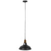 LEDTM® ANER 01073 Vintage Κρεμαστό Φωτιστικό Οροφής με Ντουί 1 x E27 AC 220-240V IP20 - Μαύρο & Χρυσό - Μ27.5 x Π27.5 x Υ19cm - Image 2
