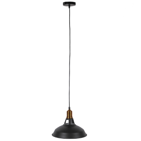 LEDTM® ANER 01073 Vintage Κρεμαστό Φωτιστικό Οροφής με Ντουί 1 x E27 AC 220-240V IP20 - Μαύρο & Χρυσό - Μ27.5 x Π27.5 x Υ19cm - Image 2